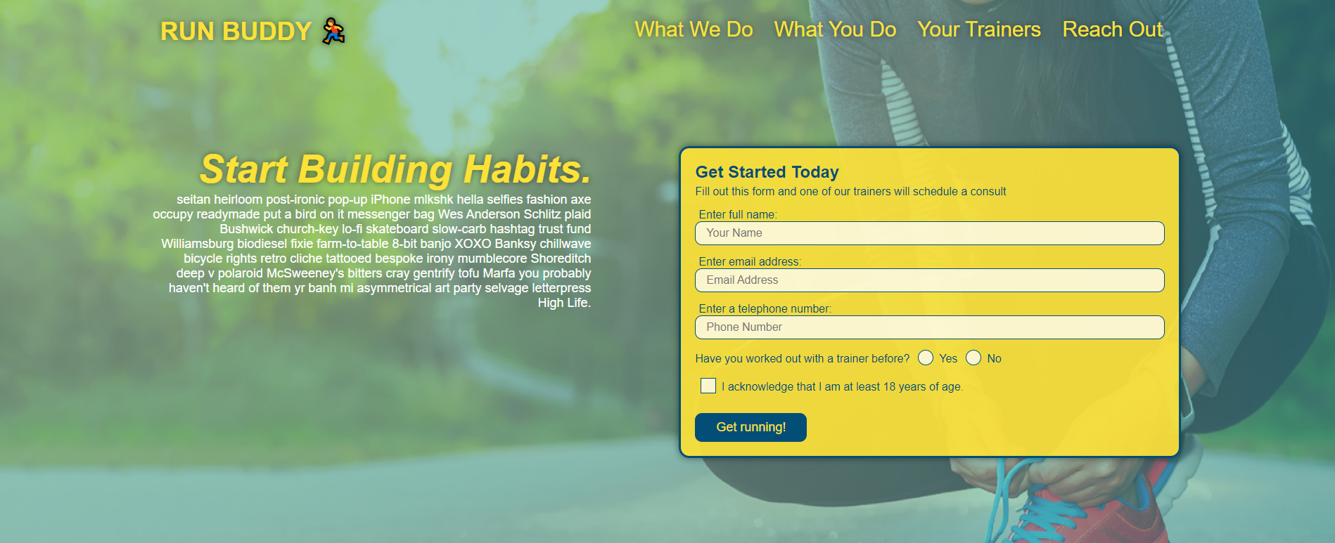 The Run Buddy website is my first project as a developer-in-training.